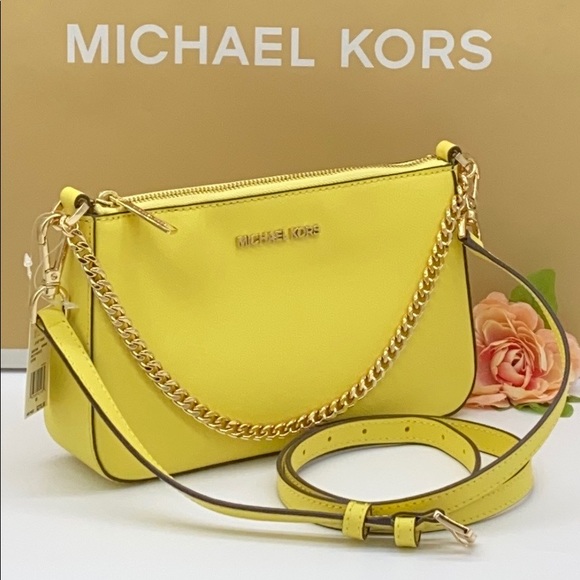 Michael Kors Handbags - MICHAEL KORS MEDIUM ZIP POUCHETTE SUNSHINE